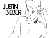 Dibuix de Justin Bieber estrella del POP per pintar