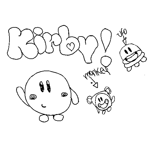 Dibuix de Kirby 4 per Pintar on-line