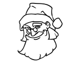 Dibuix de La cara de Pare Noel per pintar