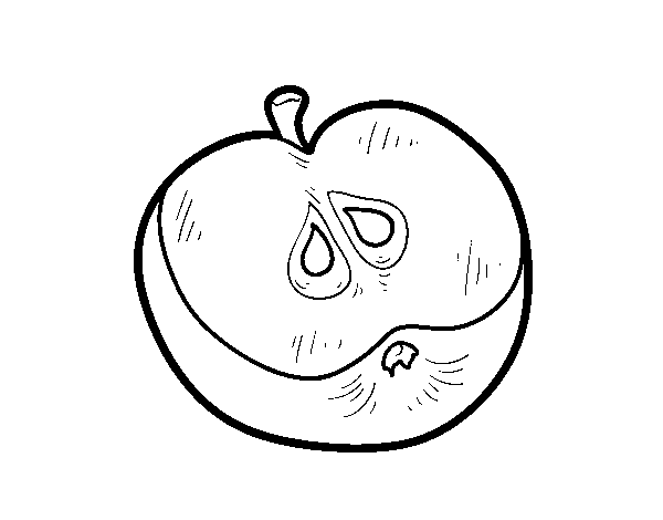 Dibuix de La mitja poma per Pintar on-line