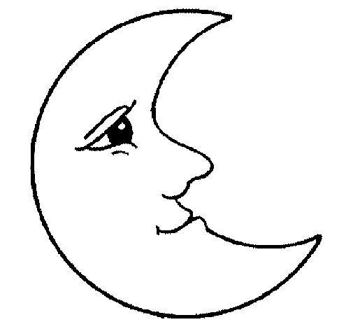 Dibuix de Lluna per Pintar on-line