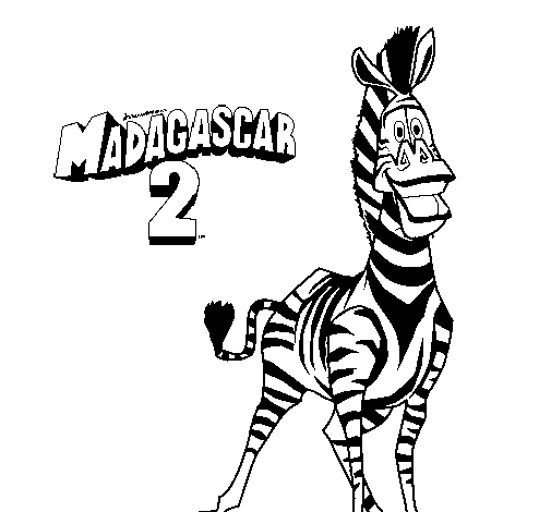 Dibuix de Madagascar 2 Marty 2 per Pintar on-line