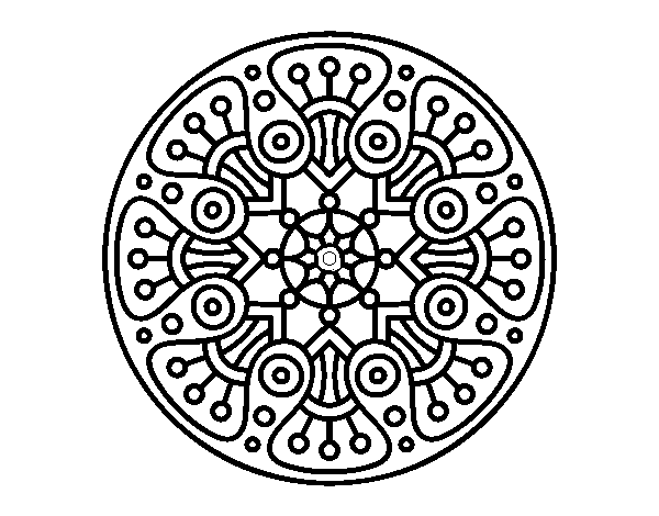 Dibuix de Mandala crop circle per Pintar on-line