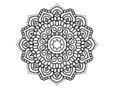 Dibuix de Mandala estrella decorada per pintar