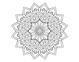 Dibuix de Mandala flaix creixent per pintar