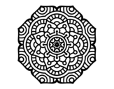 Dibuix de Mandala flor conceptual per pintar