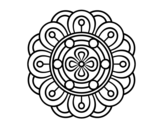 Dibuix de Mandala flor creativa per pintar