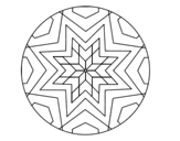 Dibuix de Mandala mosaic estrella per pintar