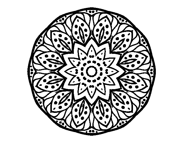 Dibuix de Mandala naturalesa per Pintar on-line