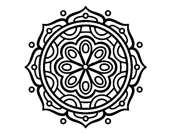 Dibuix de Mandala per meditar per Pintar on-line