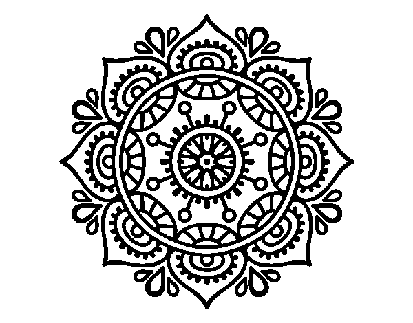 Dibuix de Mandala per relaxar per Pintar on-line