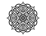 Dibuix de Mandala ulls oberts per pintar
