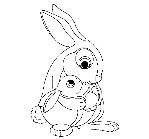 Dibuix de Mare conill per Pintar on-line