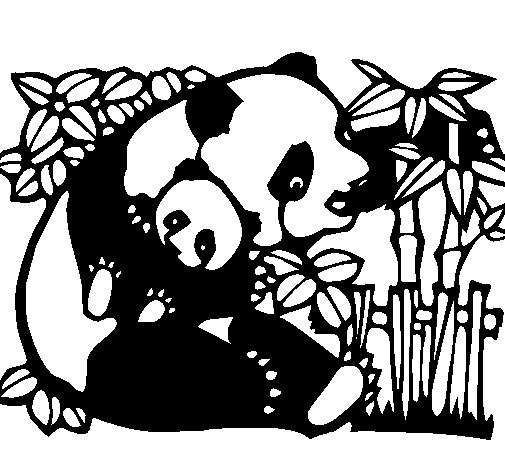 Dibuix de Mare Panda per Pintar on-line