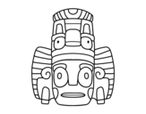 Dibujo de Màscara mexicana de rituals