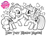 Dibuix de Millors Pony Amigues per sempre per pintar