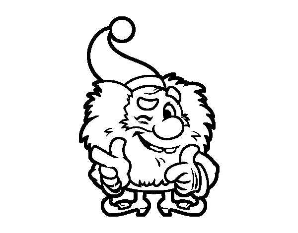 Dibuix de Mini Pare Noel per Pintar on-line