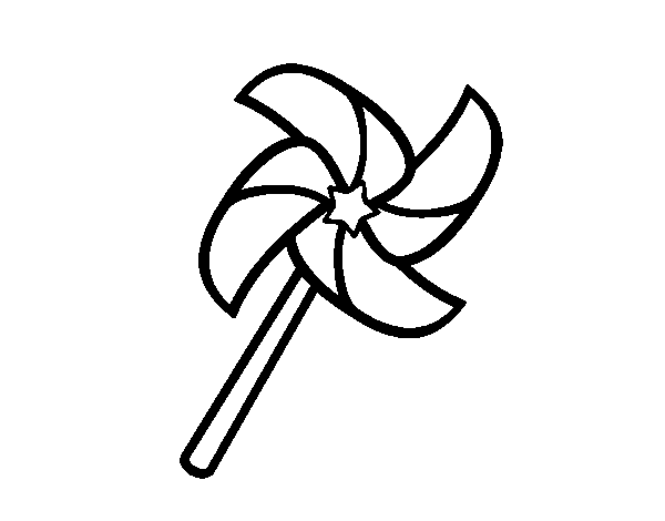 Dibuix de Molinet de vent per Pintar on-line