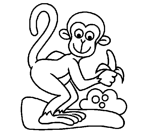 Dibuix de Mono per Pintar on-line