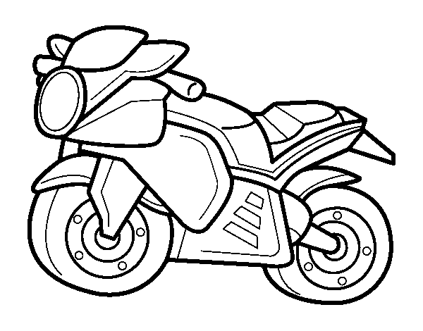Dibuix de Moto esportiva per Pintar on-line