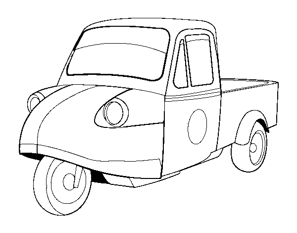 Dibuix de Moto furgoneta per Pintar on-line