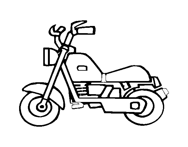 Dibuix de Moto harley per Pintar on-line
