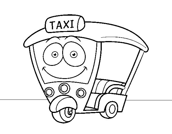 Dibuix de Moto - Taxi per Pintar on-line