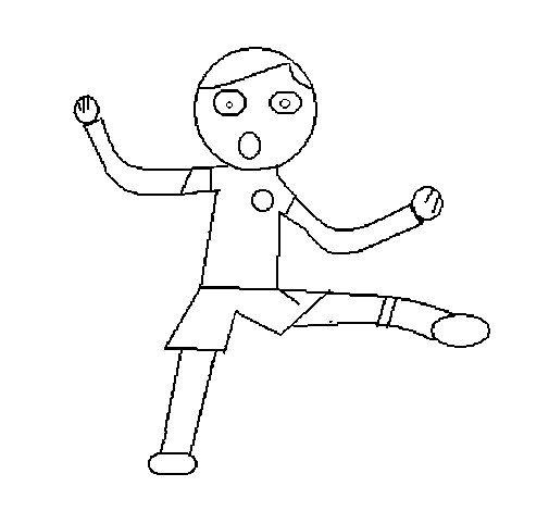 Dibuix de Nen saltant per Pintar on-line