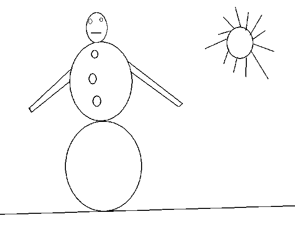 Dibuix de Ninot de neu 4 per Pintar on-line