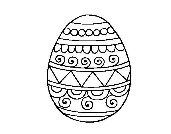 Dibuix de Ou de Pasqua decorat per Pintar on-line