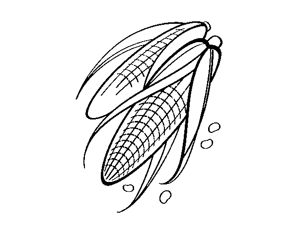 Dibuix de Panotxes de blat de moro per Pintar on-line
