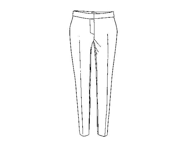 Dibuix de Pantalons de pinça per Pintar on-line