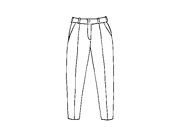 Dibuix de Pantalons de pinces per Pintar on-line