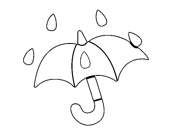 Dibuix de Paraigües obert per Pintar on-line