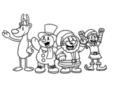 Dibujo de Pare Noel i els seus amics