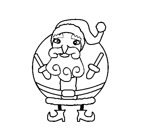 Dibuix de Pare Noel per Pintar on-line