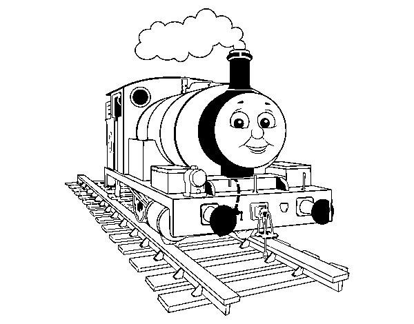 Dibuix de Percy sobre rails per Pintar on-line