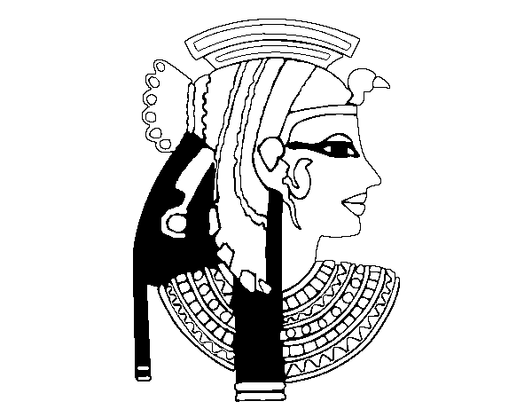 Dibuix de Perfil de Cleopatra per Pintar on-line