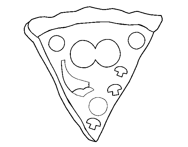 Dibuix de Pizza feliç per Pintar on-line
