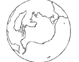 Dibuix de Planeta Terra per pintar