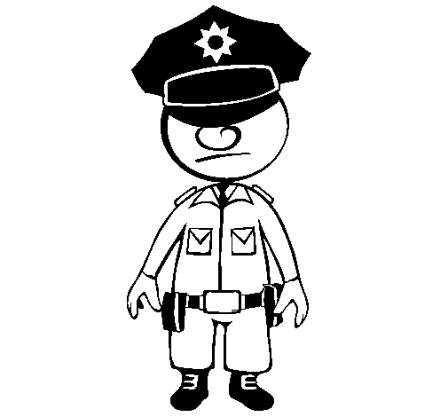 Dibuix de Policia per Pintar on-line
