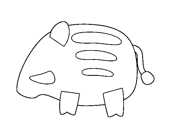 Dibuix de Porc senglar bebè per Pintar on-line