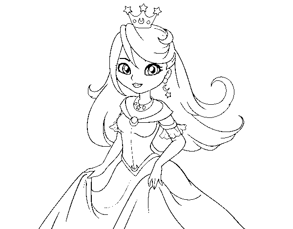 Dibuix de Princesa reina per Pintar on-line