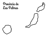 Dibuix de Província de Las Palmas per pintar