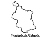 Dibuix de Província de València per pintar