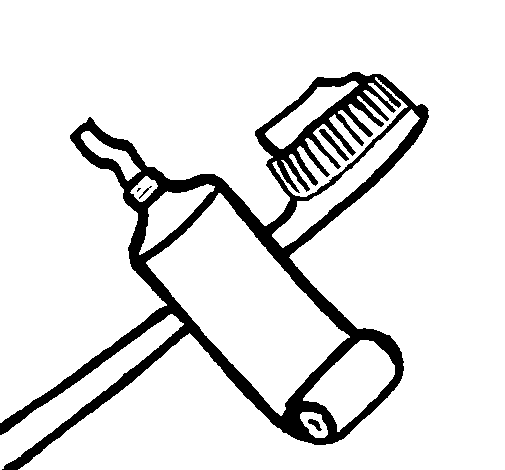 Dibuix de Raspall de dents per Pintar on-line