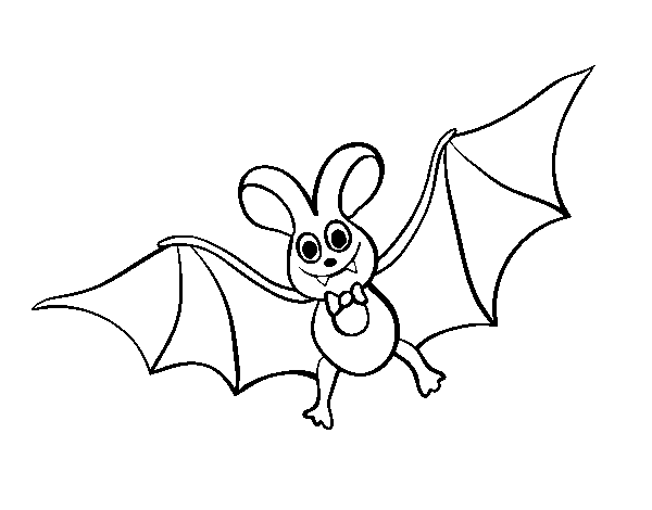 Dibuix de Ratpenat infantil  per Pintar on-line