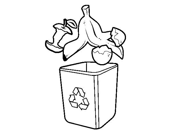 Dibuix de Reciclatge orgànic per Pintar on-line