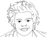 Dibuix de Retrat de Harry Styles per pintar