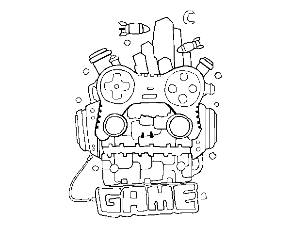 Dibuix de Robot game per Pintar on-line